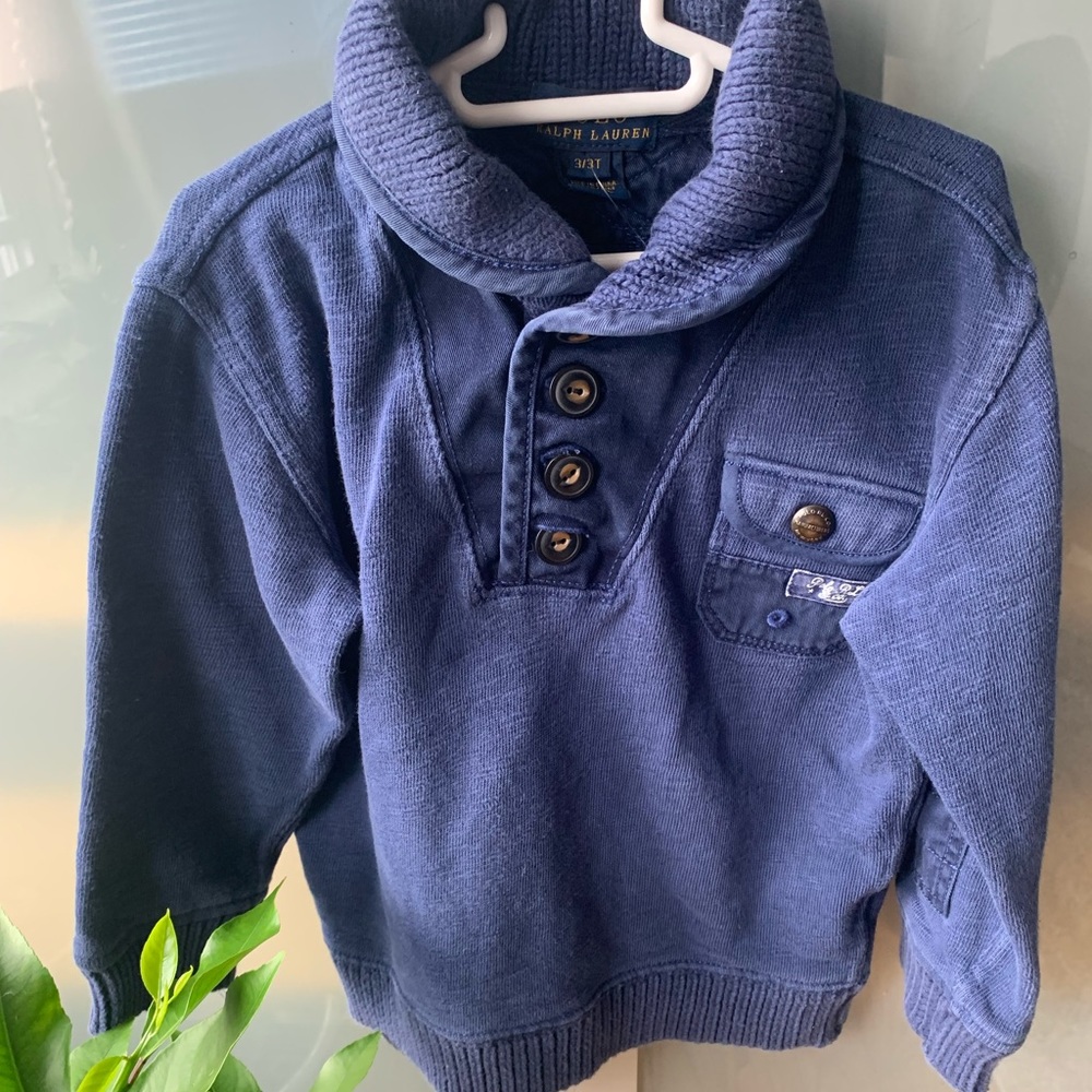 Polo Ralph Lauren Boys Blue Pullover Button Down